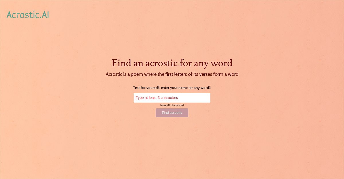Acrostic AI