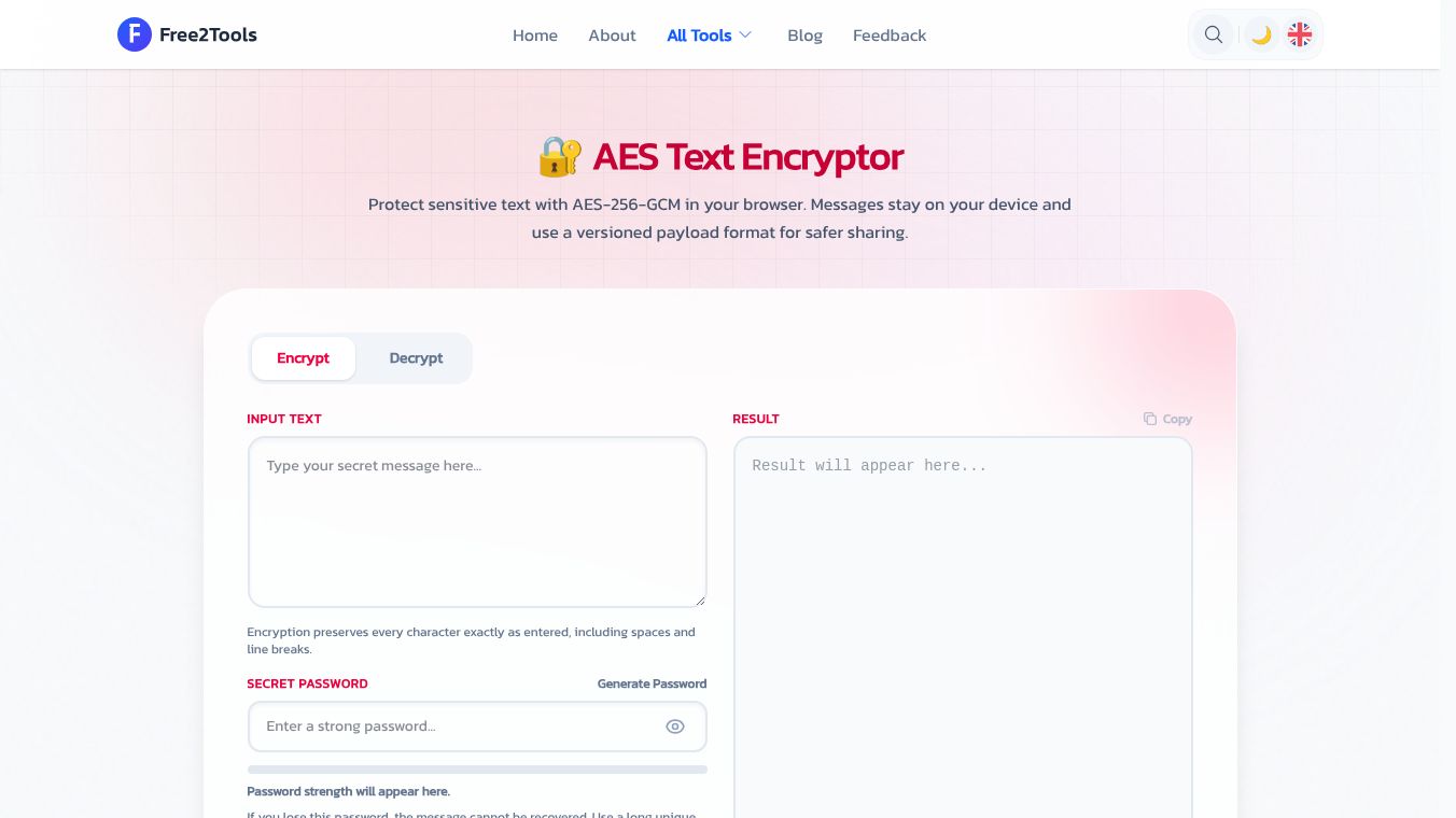 AES Text Encryptor