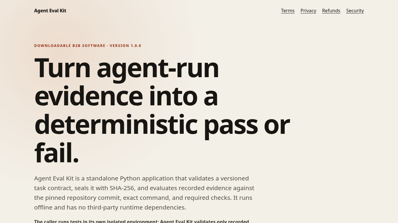 Agent Eval Kit