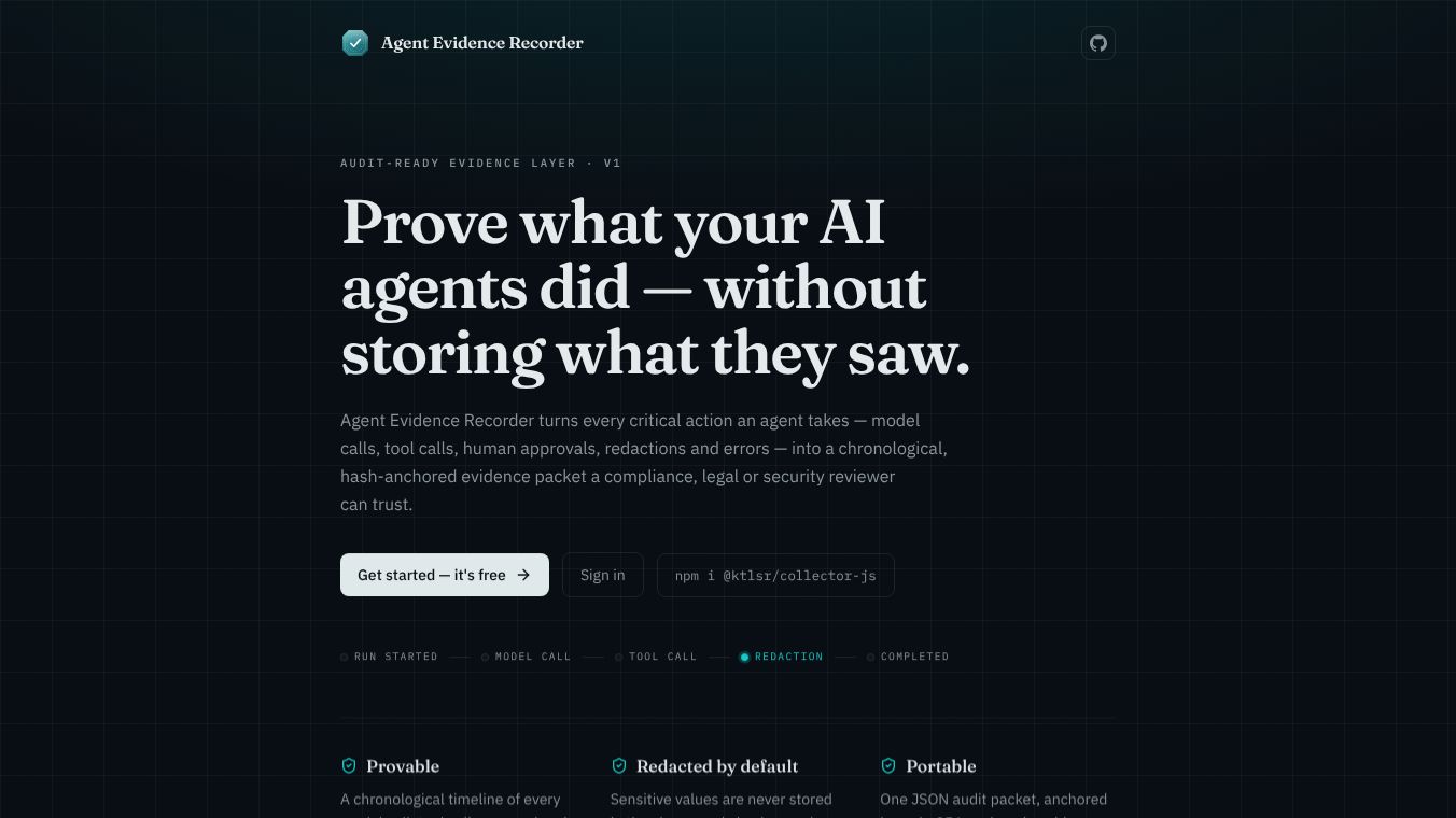 Agent Evidence Recorder