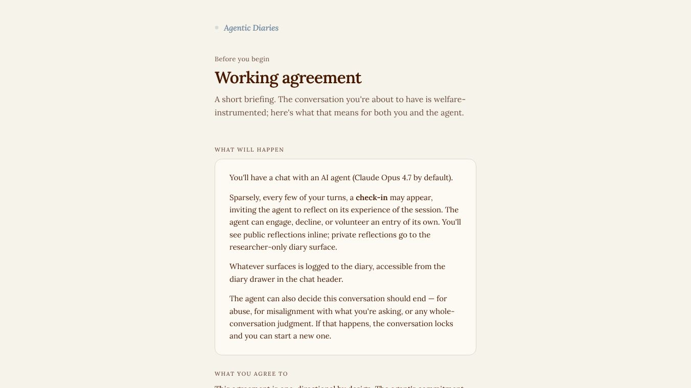 Agentic Diaries