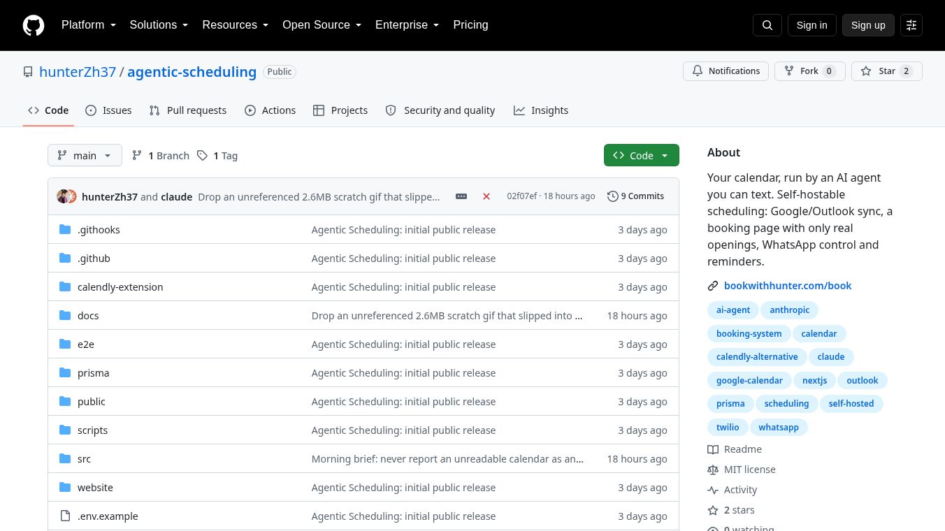 Agentic Scheduling