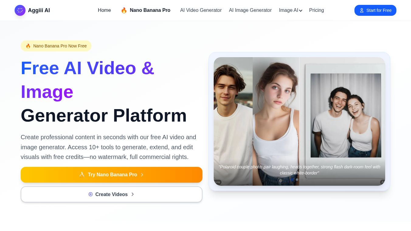 Aggiii-AI Video&Image Generator