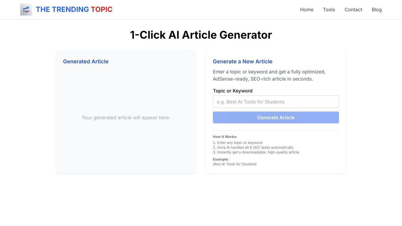 AI Article Generator