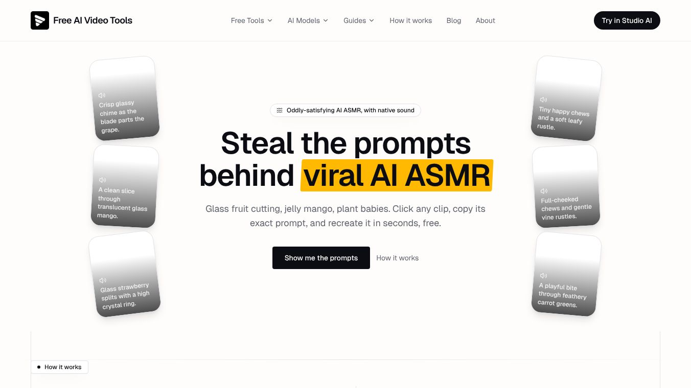 AI ASMR Video Prompt Library