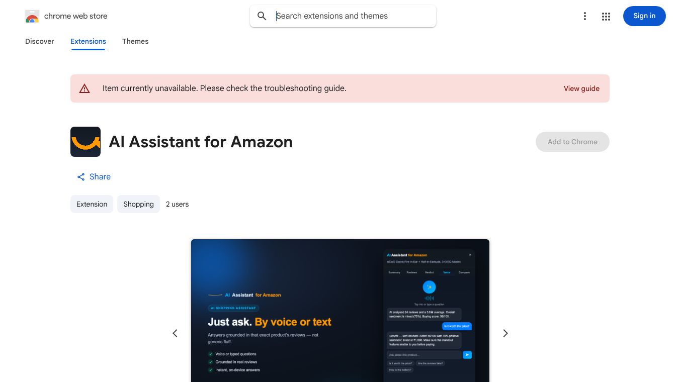 AI Assistant for Amazon