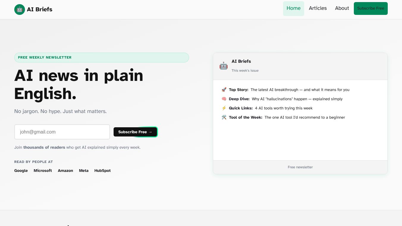 AI Briefs Newsletter