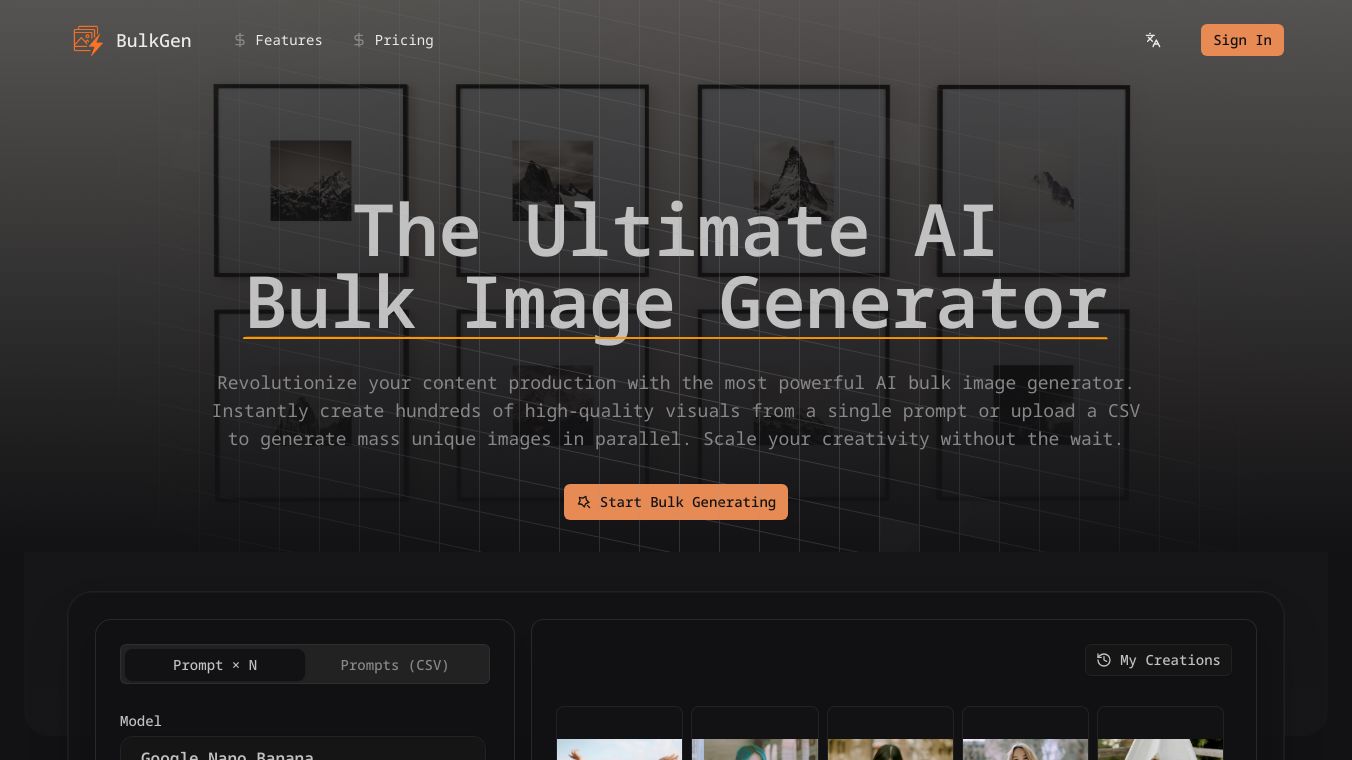 AI Bulk Image Generator