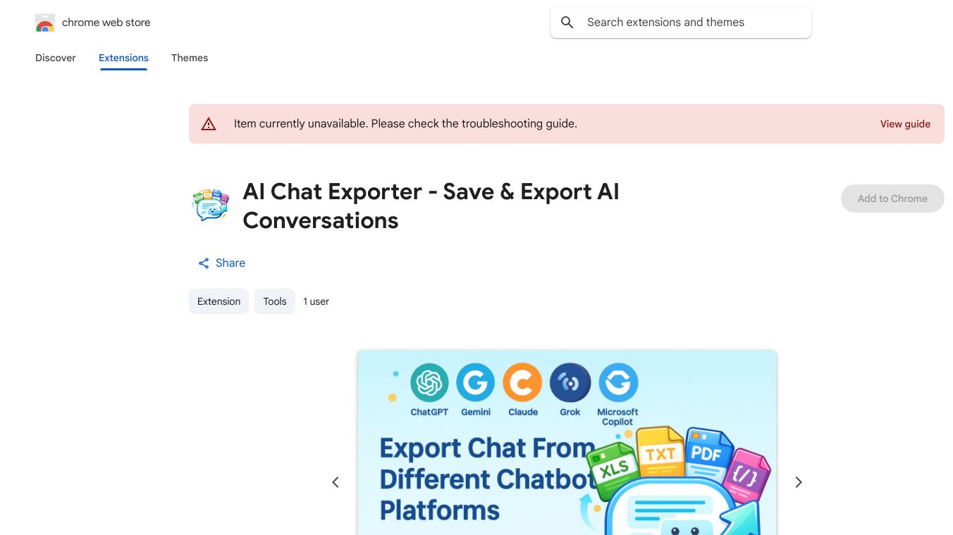 AI Chat Exporter - Export Conversations