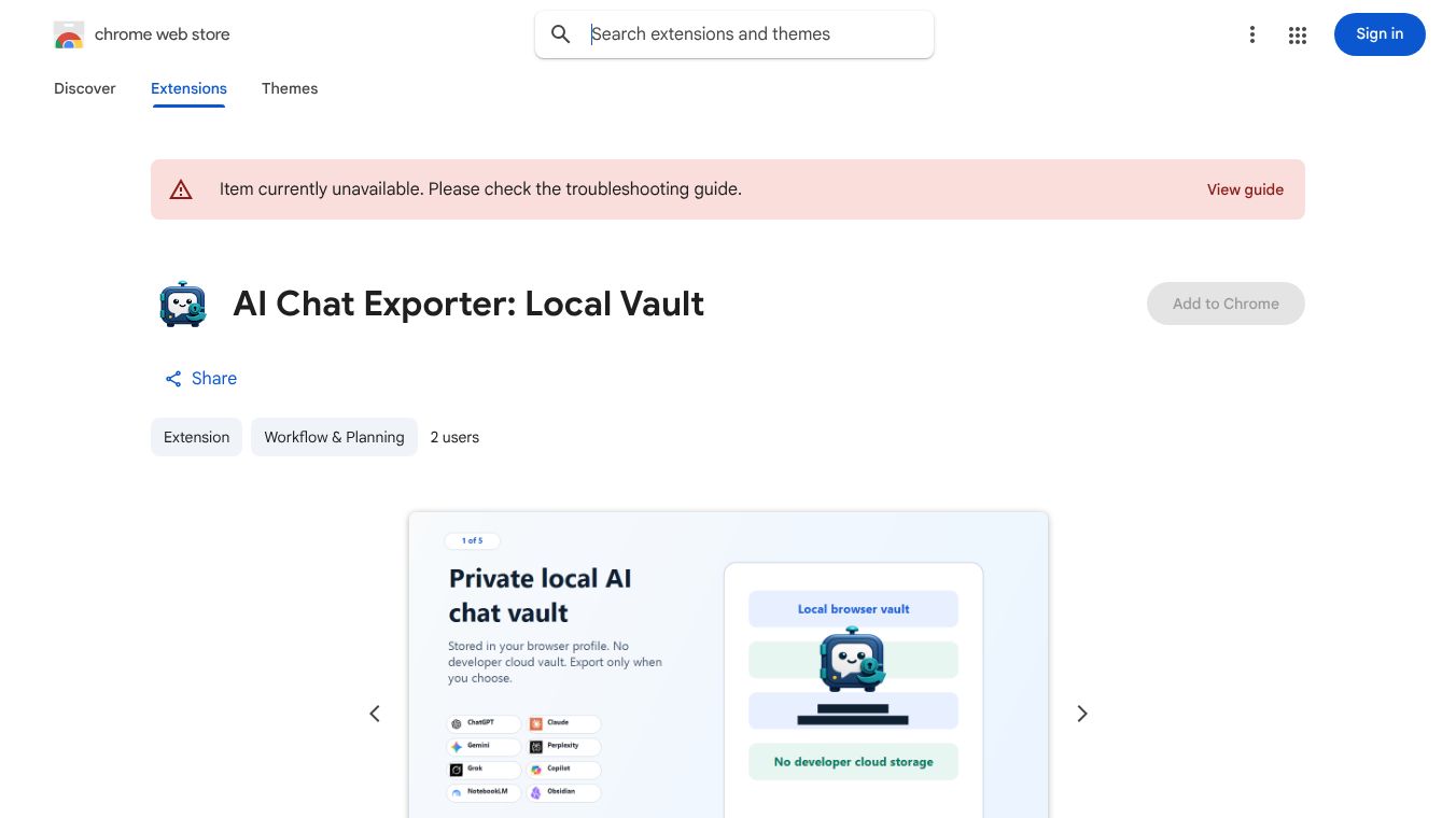 AI Chat Exporter: Local Vault