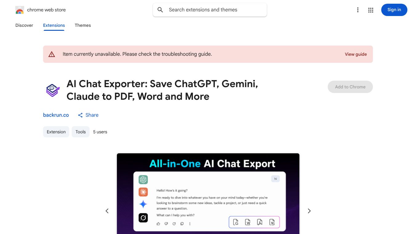 AI Chat Exporter: Save AI Conversations