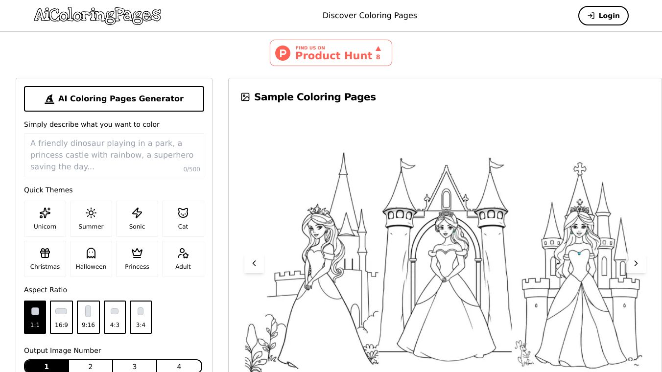 AI Coloring Pages Generator