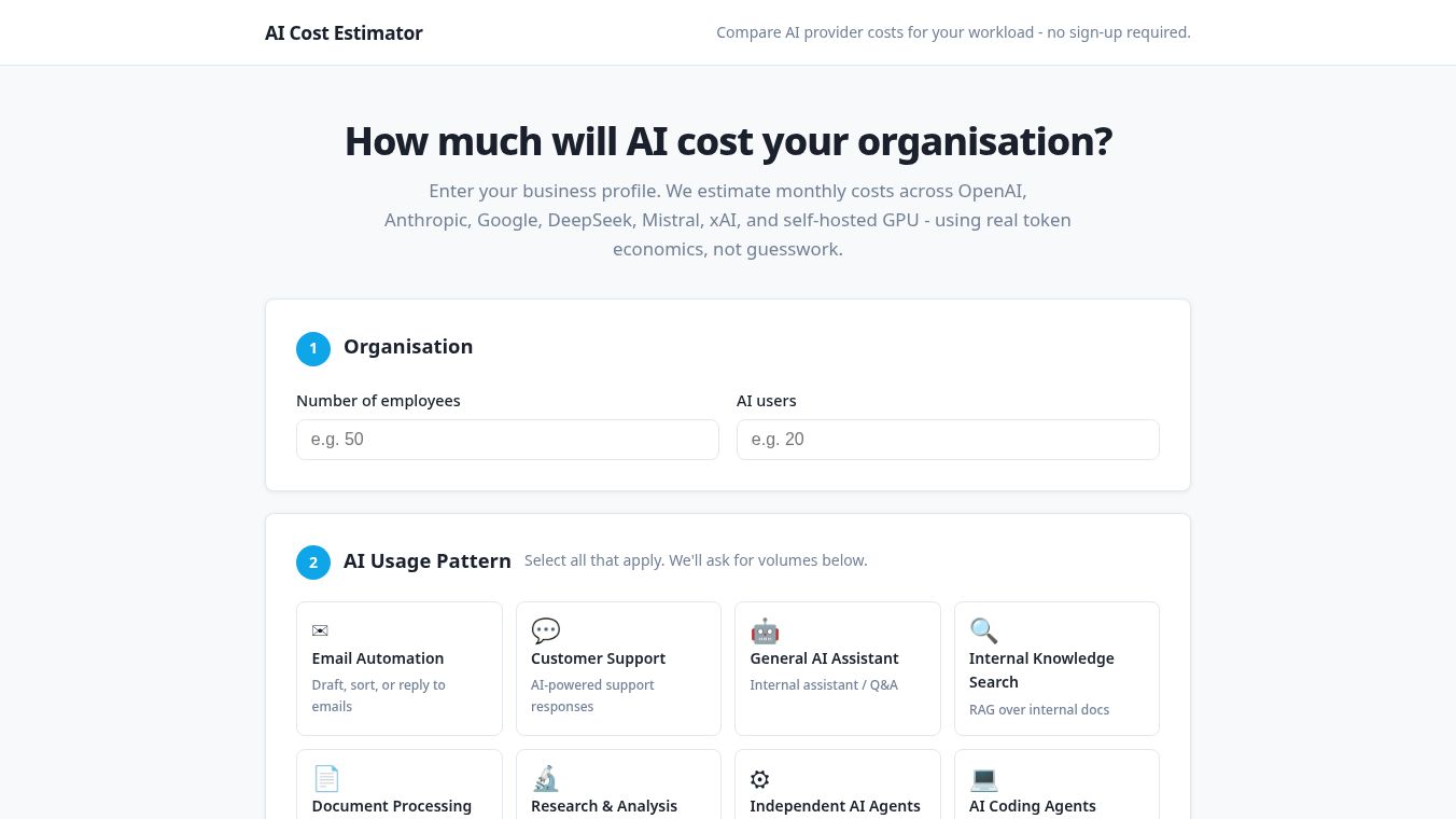 AI Cost Estimator