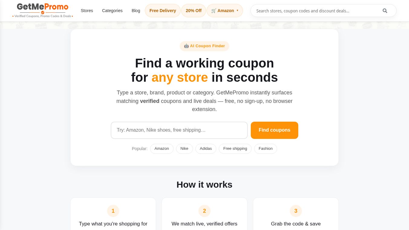 AI Coupon Finder by GetMePromo