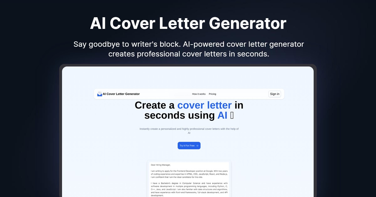 AI Cover Letter Generator