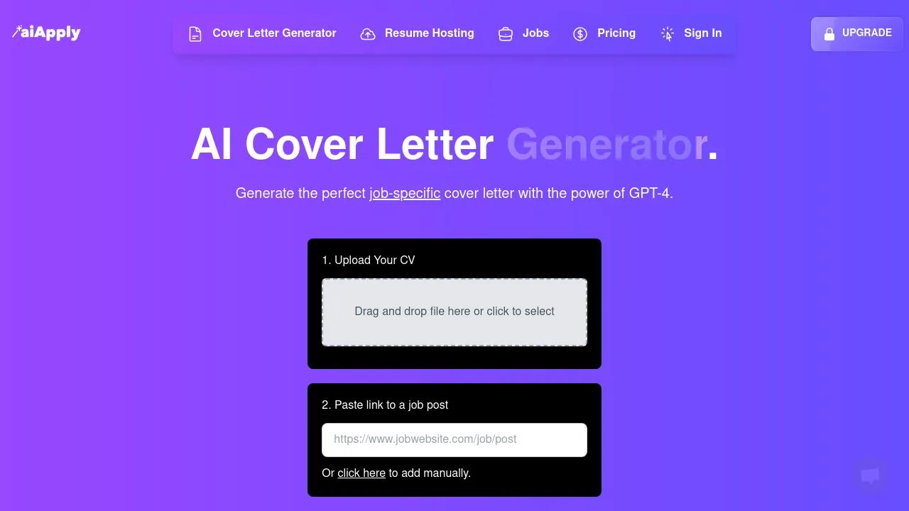 AI Cover Letter Generator by AIApply