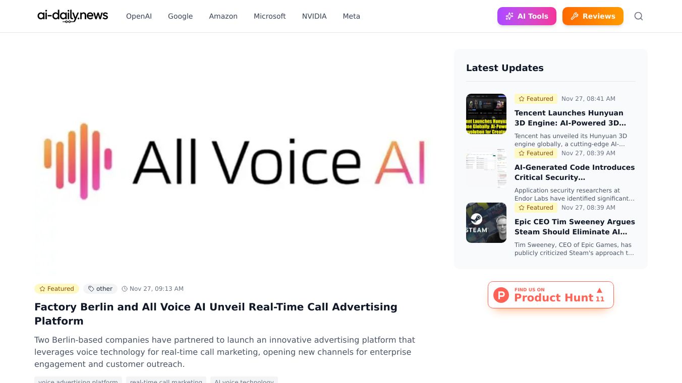 Ai Daily News - AI Tools Marketplace
