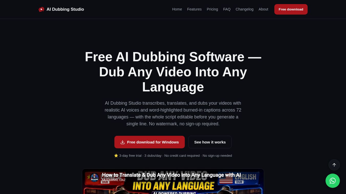 Ai Dubbing - Dub Video Into Any Language