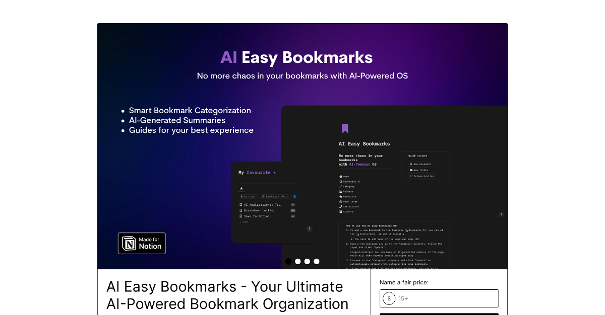 AI Easy Bookmarks