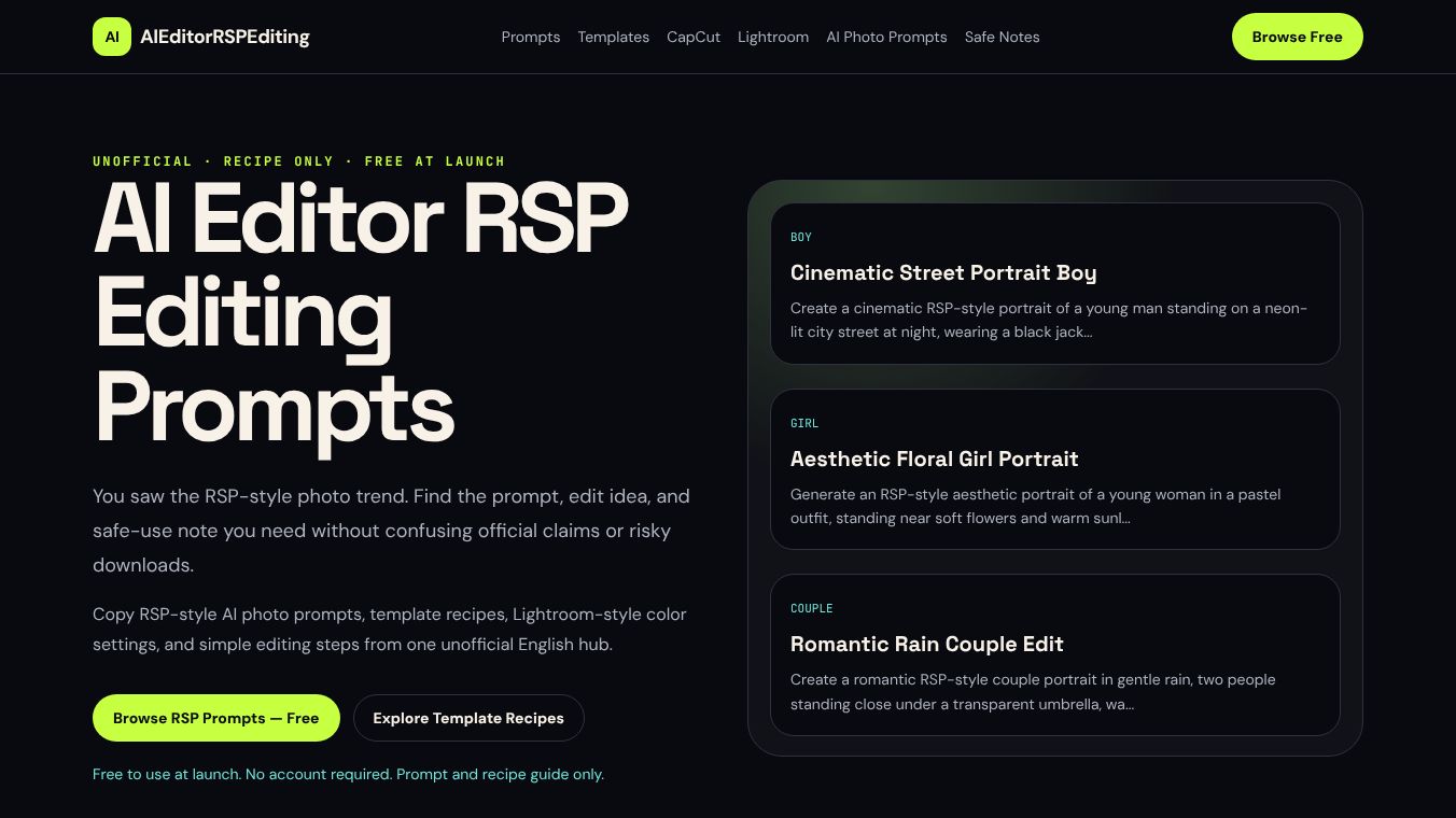 AI Editor RSP Editing