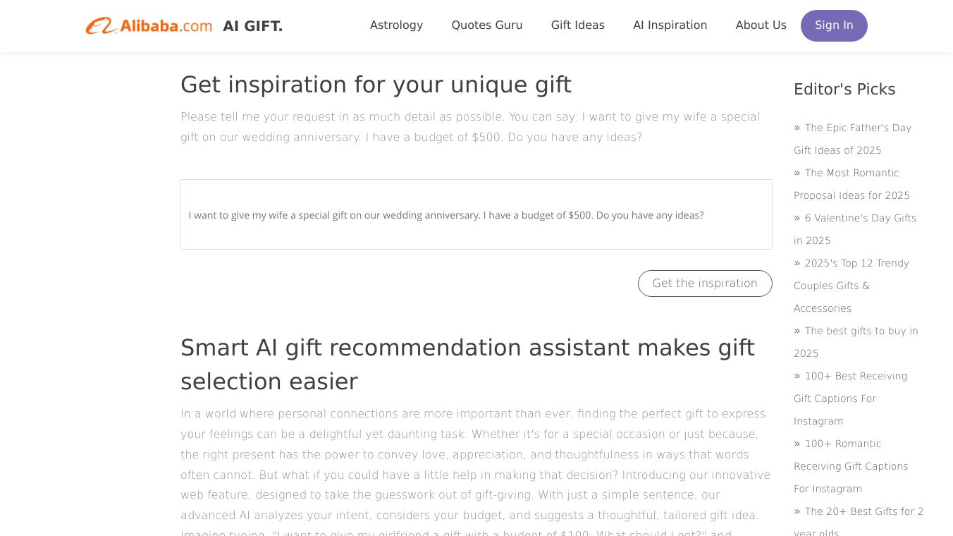 AI GIFT Inspiration