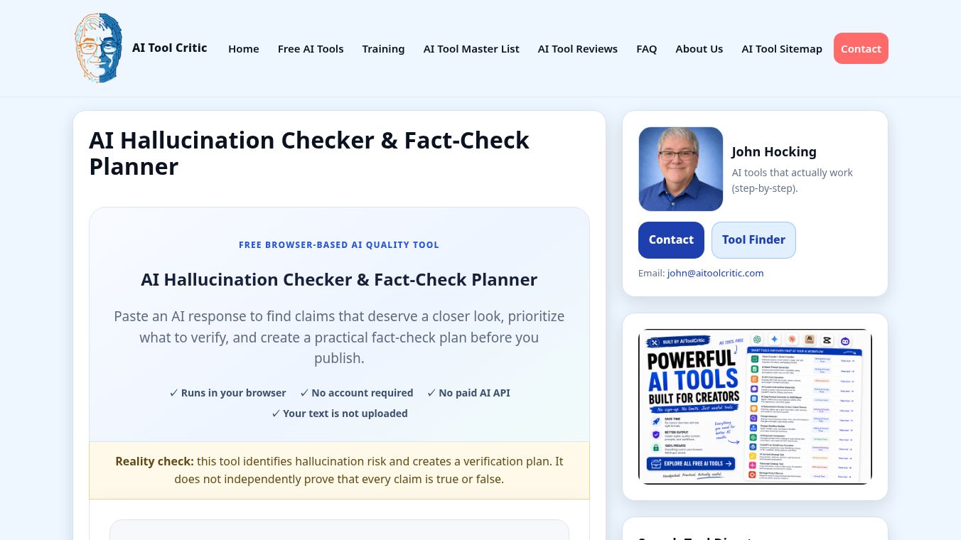 AI Hallucination & Fact-Checker