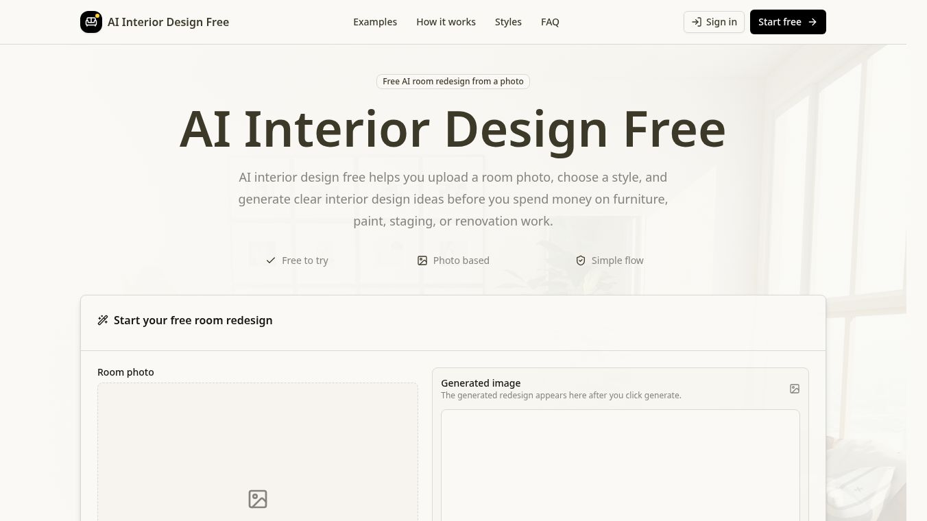 AI Interior Design Free