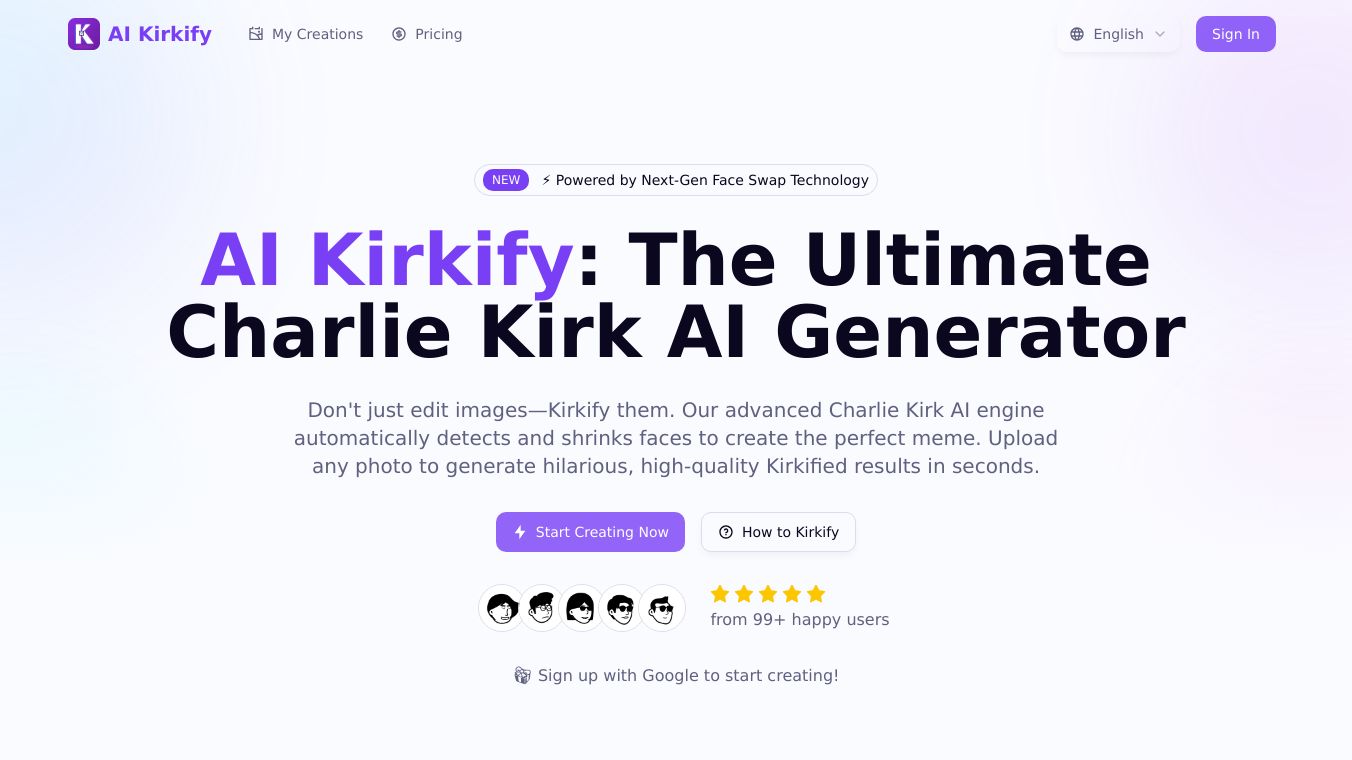 AI Kirkify : Charlie Kirk AI Generator