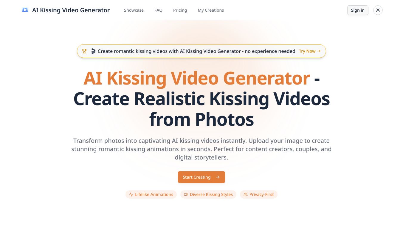 AI Kissing Video Generator
