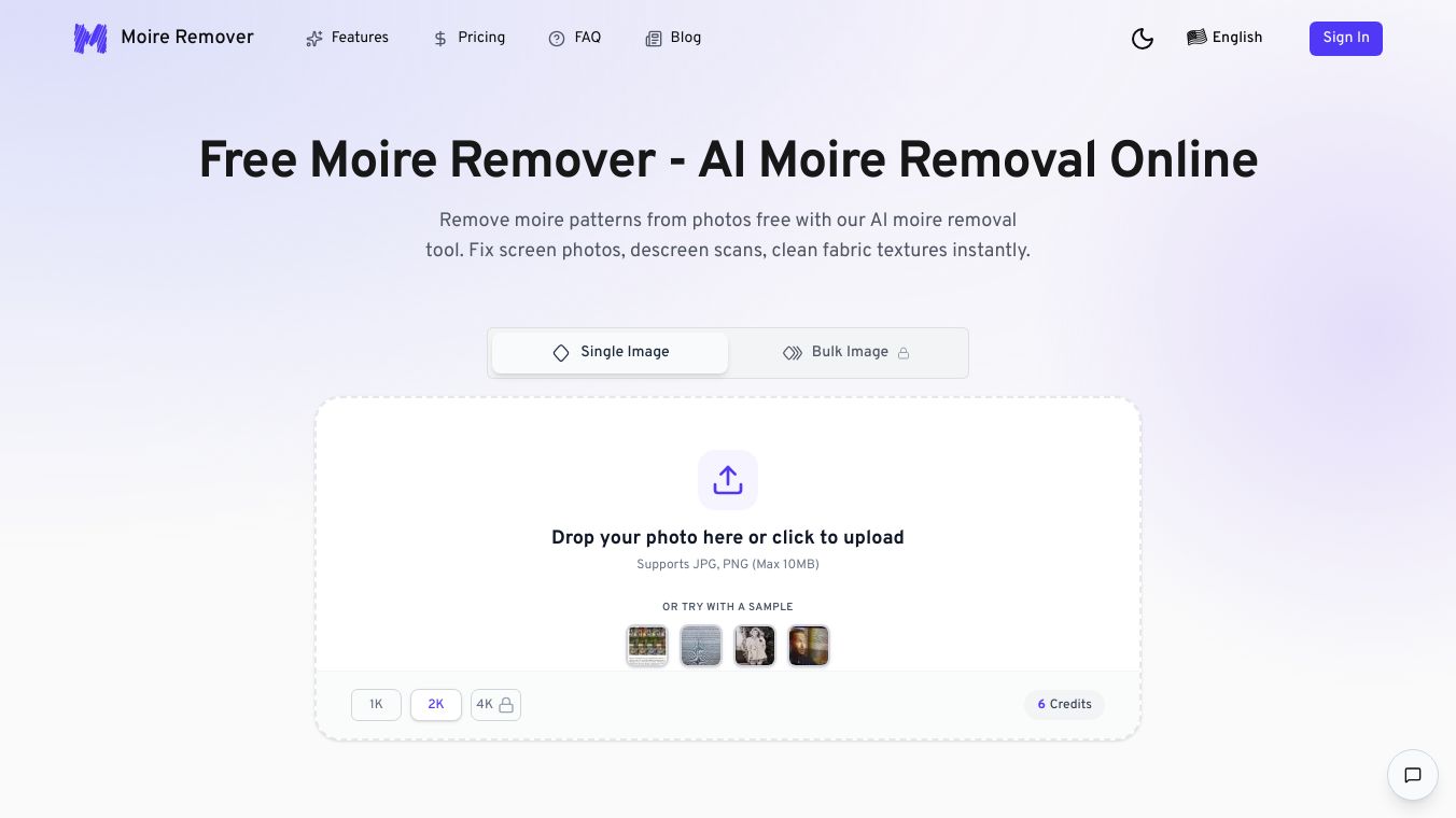 AI Moire Remover