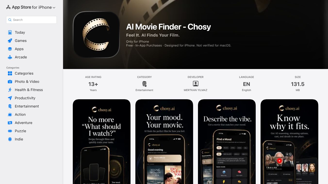 AI Movie Finder - Chosy