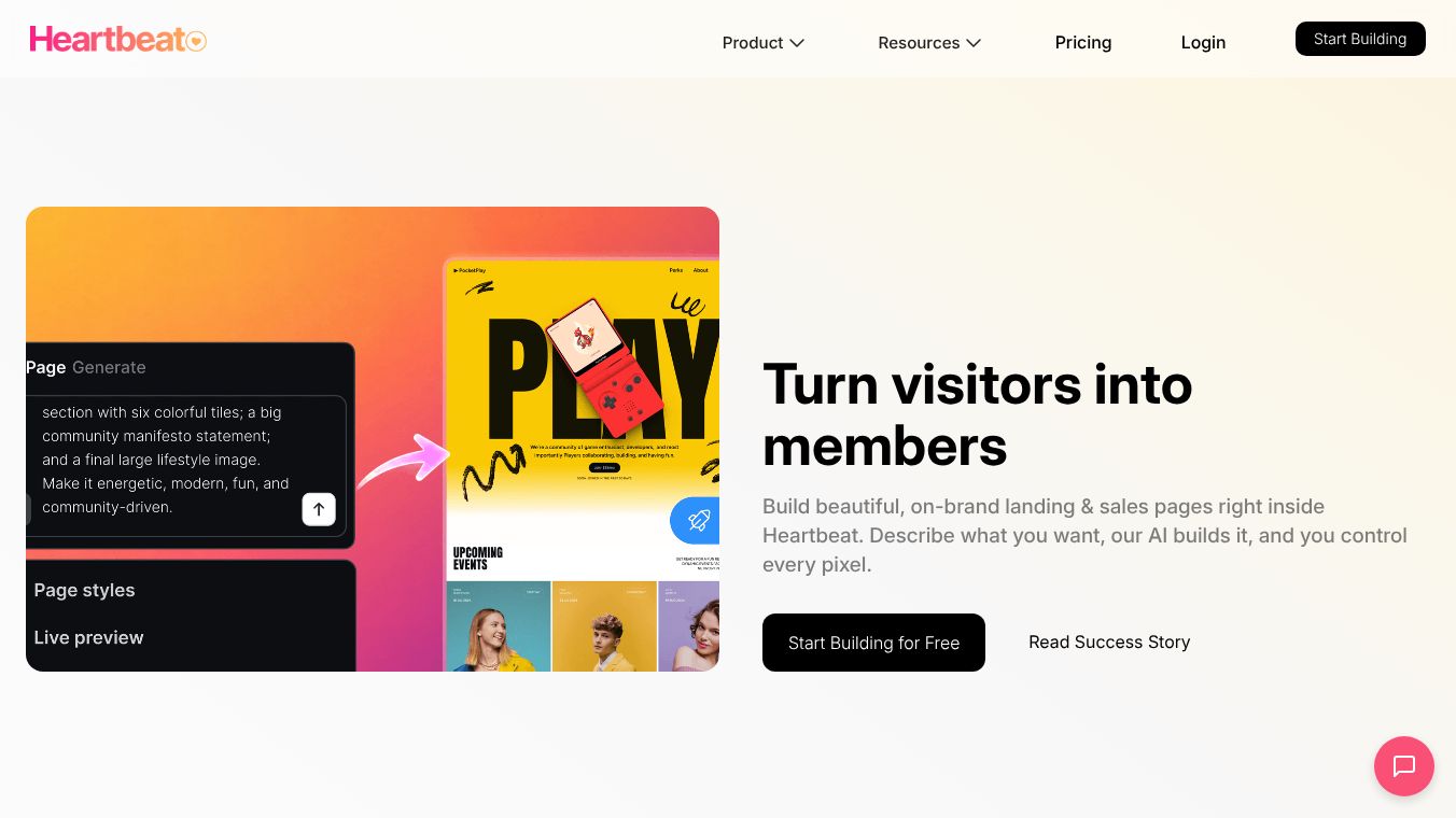 AI Pages by Heartbeat