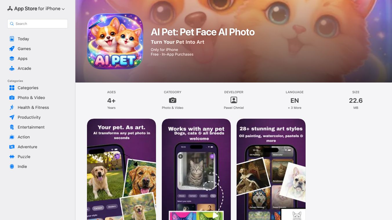 Ai Pet: Pet Face AI Photo