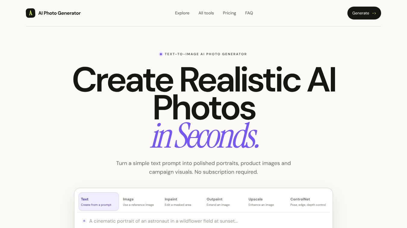AI Photo Generator