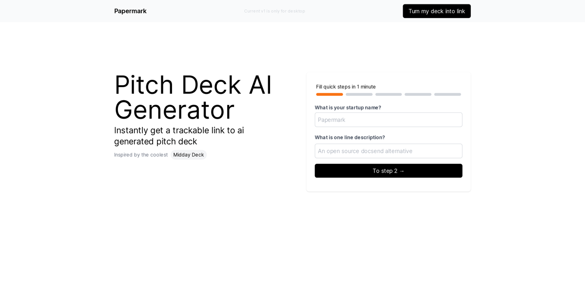 AI Pitch Deck Generator