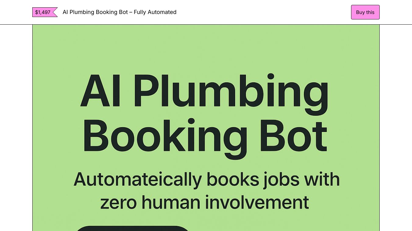 AI Plumbing Booking Bot → “Sarah”