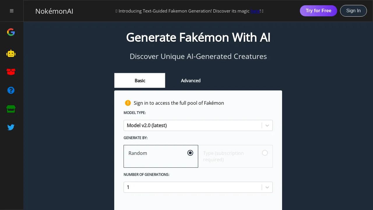 AI Pokemon generator