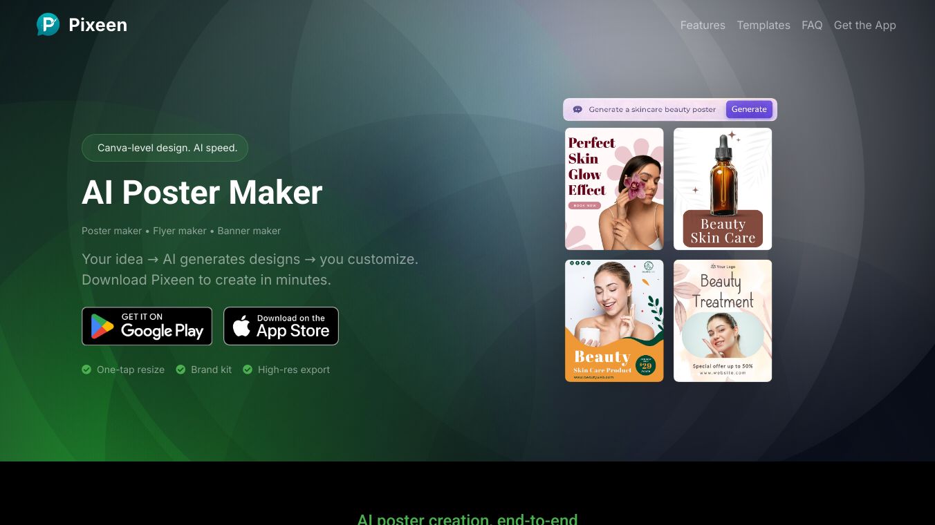 AI Poster Maker - Pixeen