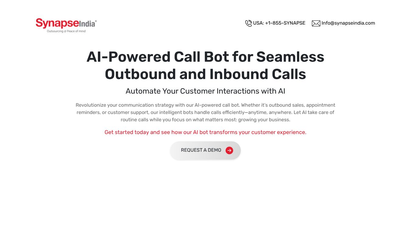 AI-Powered Call Bot by SynapseIndia