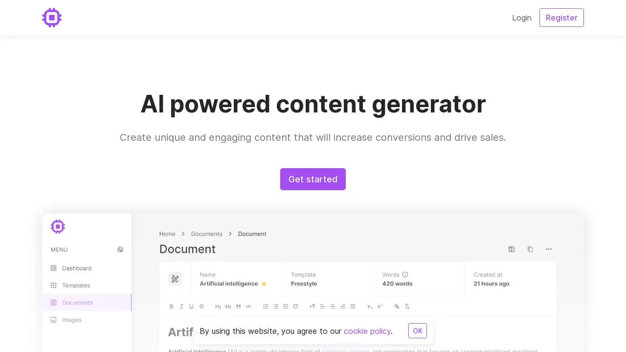 AI powered content generator