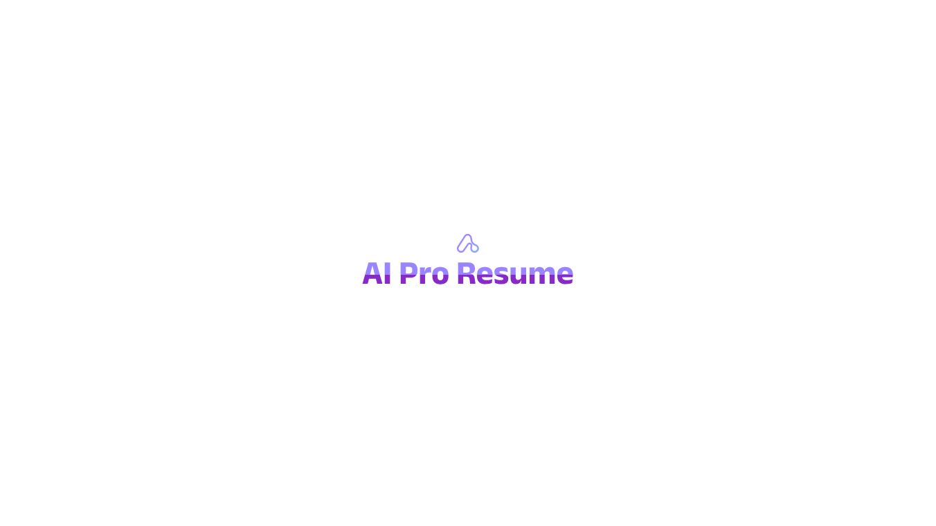 AI Pro Resume
