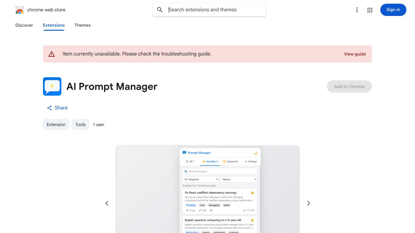AI Prompt Manager