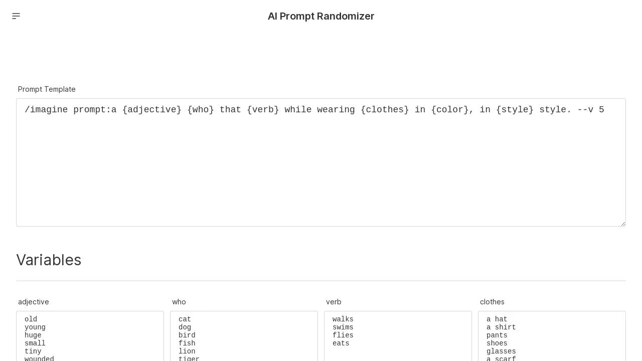 AI Prompt Randomizer