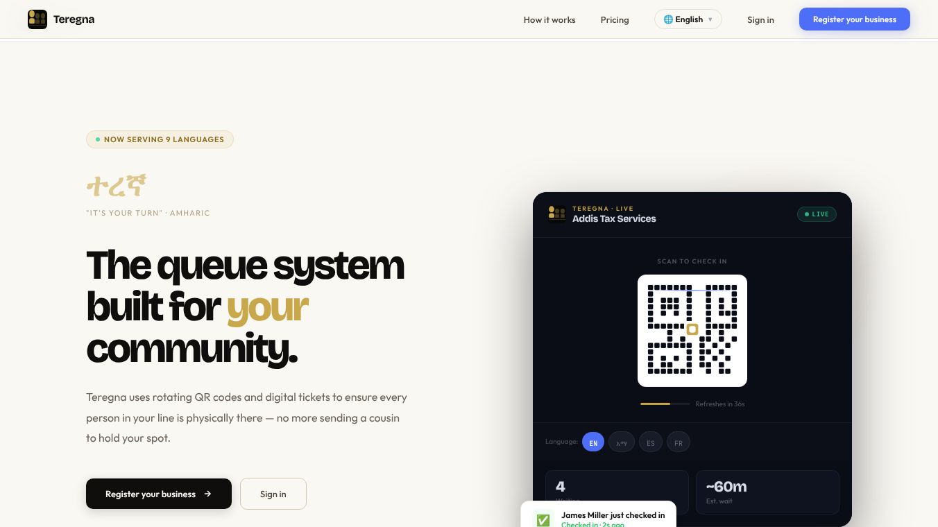AI queue system with shop amd promos