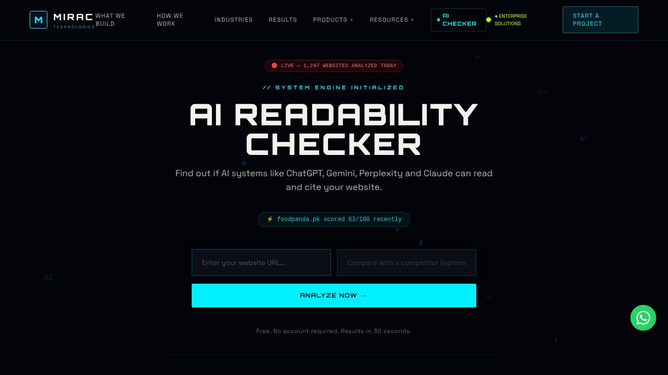 AI Readability Checker by MIRAC