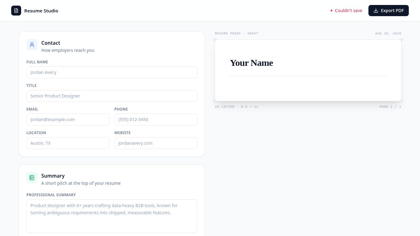 Ai resume builder