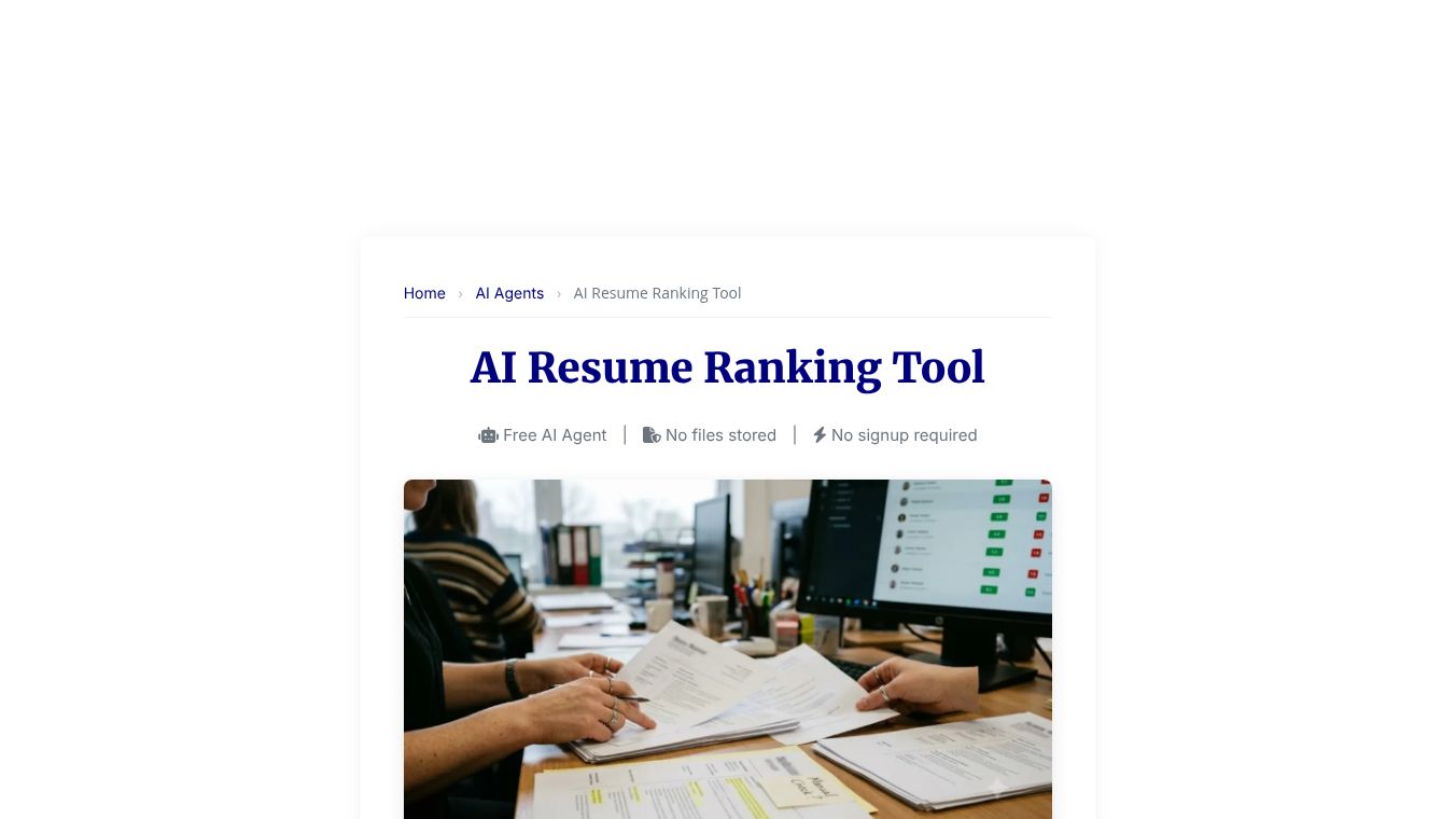 AI Resume Ranking Tool