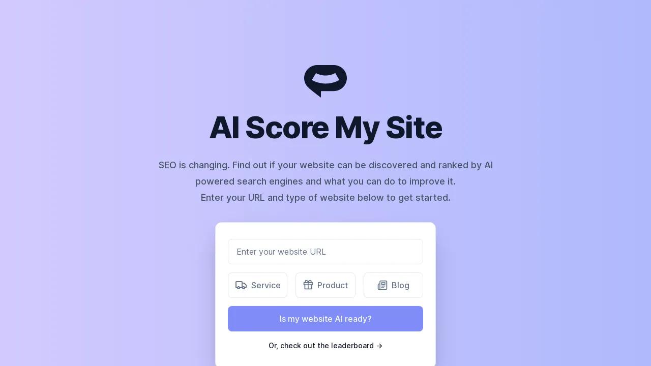 AI Score My Site