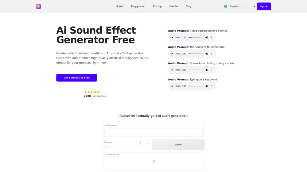 AI Sound Effect Generator