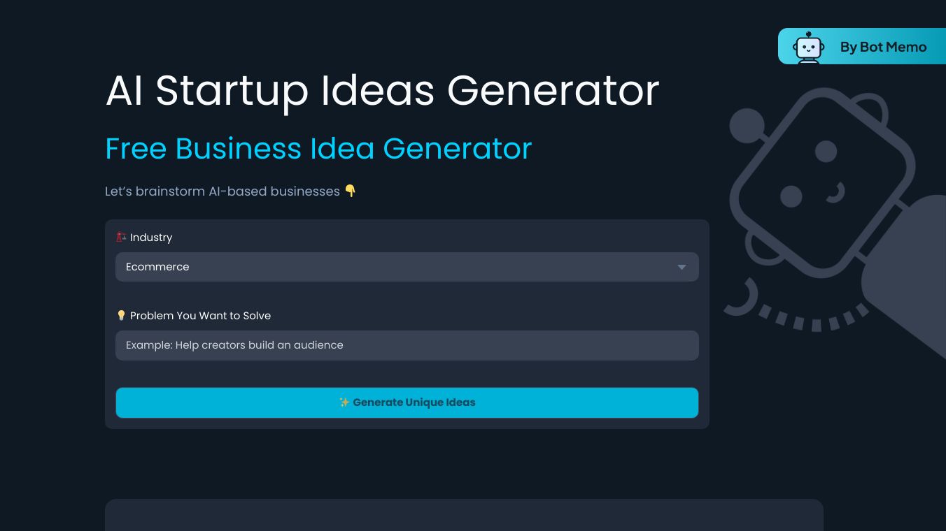 AI Startup Ideas Generator